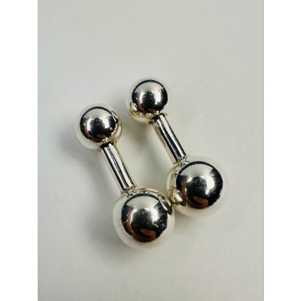 Sterling Silver Ball Cuff Links